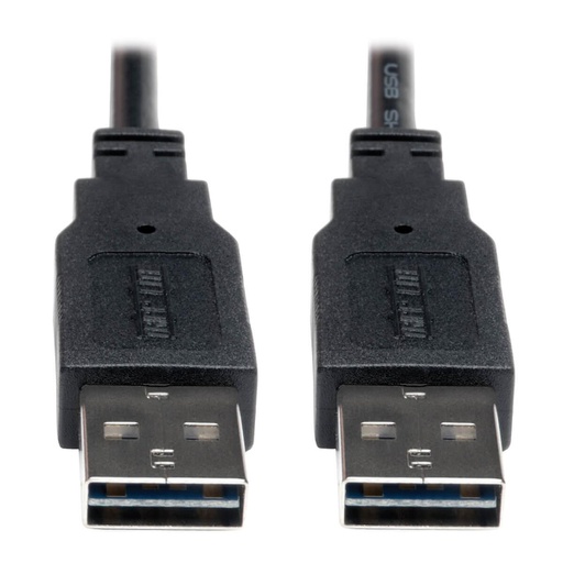 Tripp Lite UR020-006, 1,83 m, USB A, USB A, USB 2.0, Mâle/Mâle, Noir