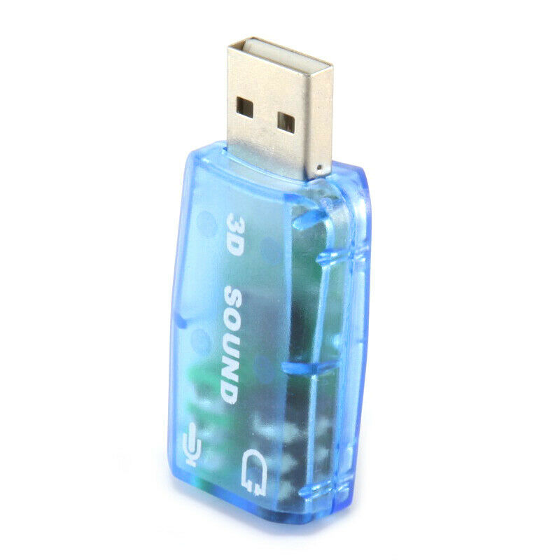 USB 2.0 Audio Sound Card Adapter For Desktop Laptop PC