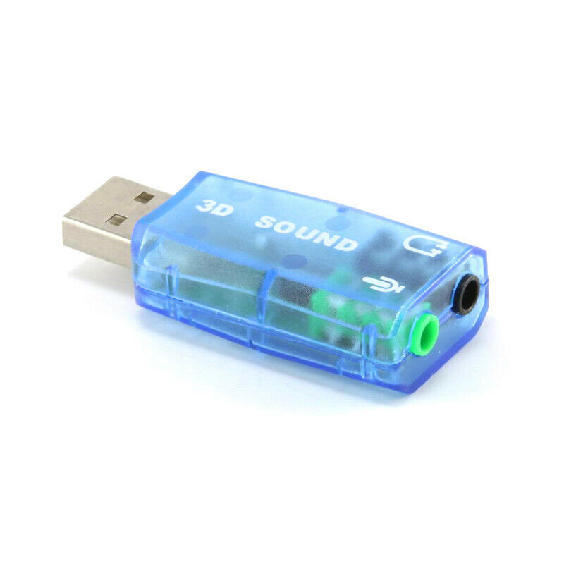 USB 2.0 Audio Sound Card Adapter For Desktop Laptop PC