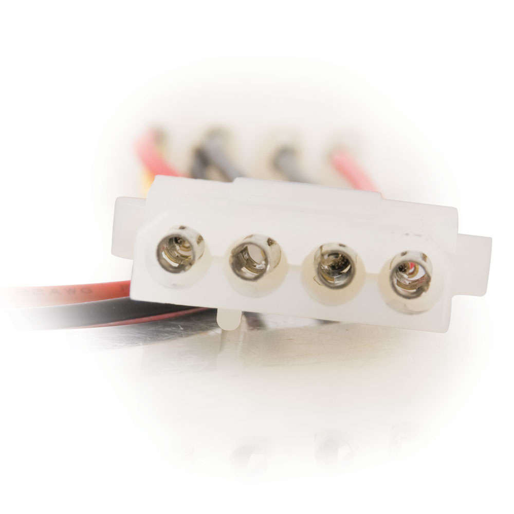 6in 3-pin Fan to 4-pin Pass-Through Power Adapter Cable