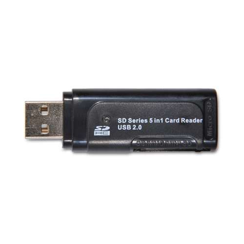 Gear Head CR6800 SD Series 5-in-1 Card Reader - USB 2.0, 480Mbps, PC and Mac Compatible