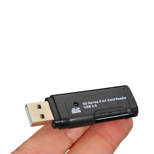 Gear Head CR6800 SD Series 5-in-1 Card Reader - USB 2.0, 480Mbps, PC and Mac Compatible