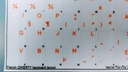 Autocollants pour clavier Francais Canadien sur fond transparent 14X14MM orange