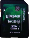 Kingston carte SD SD10V/16GB UHS-I SDHC/SDXC Classe 10 - 16Go