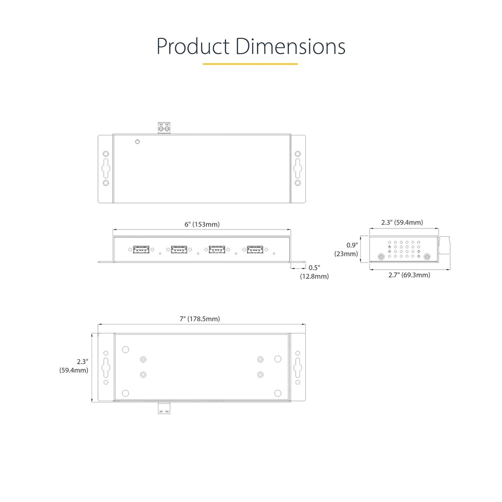 STARTECH.COM 5G4AINDNP-USB-A-HUB