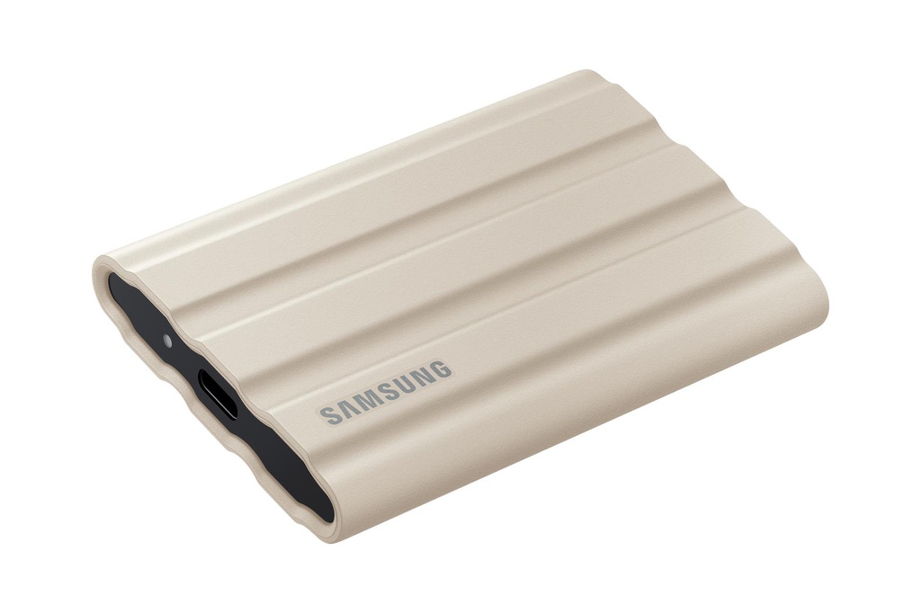 SAMSUNG SAMSUNG USB 3.2 GEN. 2 T7 SHIELD 2TB PORTABLE SSD - BEIGE MU-PE2T0K/AM