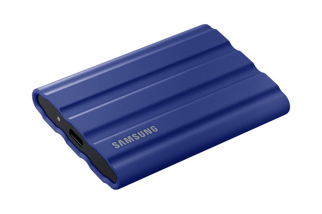 SAMSUNG SAMSUNG USB 3.2 GEN. 2 T7 SHIELD 2TB PORTABLE SSD - BLUE MU-PE2T0R/AM