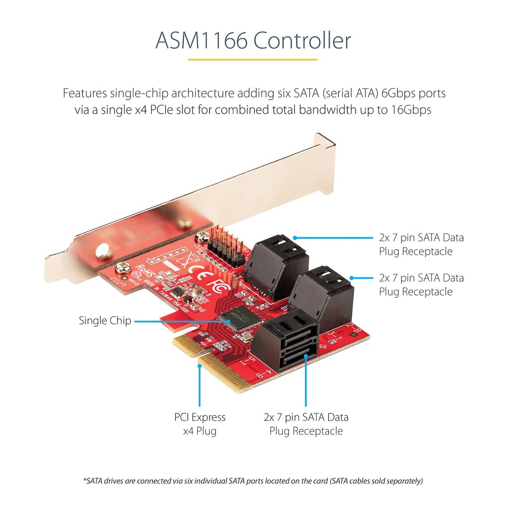 STARTECH.COM 2P6G-PCIE-SATA-CARD