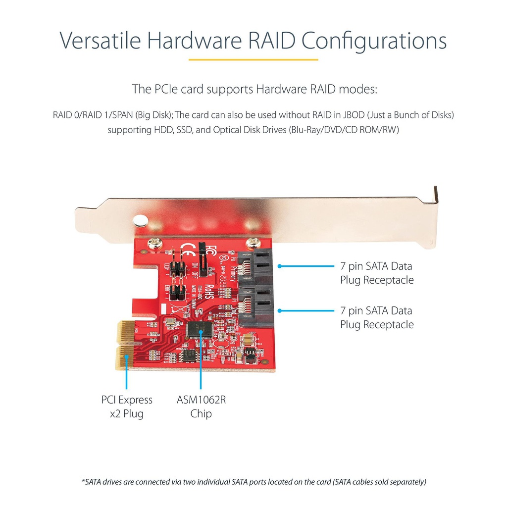 STARTECH.COM 2P6GR-PCIE-SATA-CARD