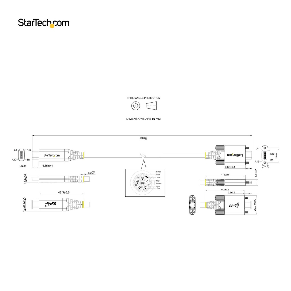 STARTECH.COM USB31CCSLKV1M