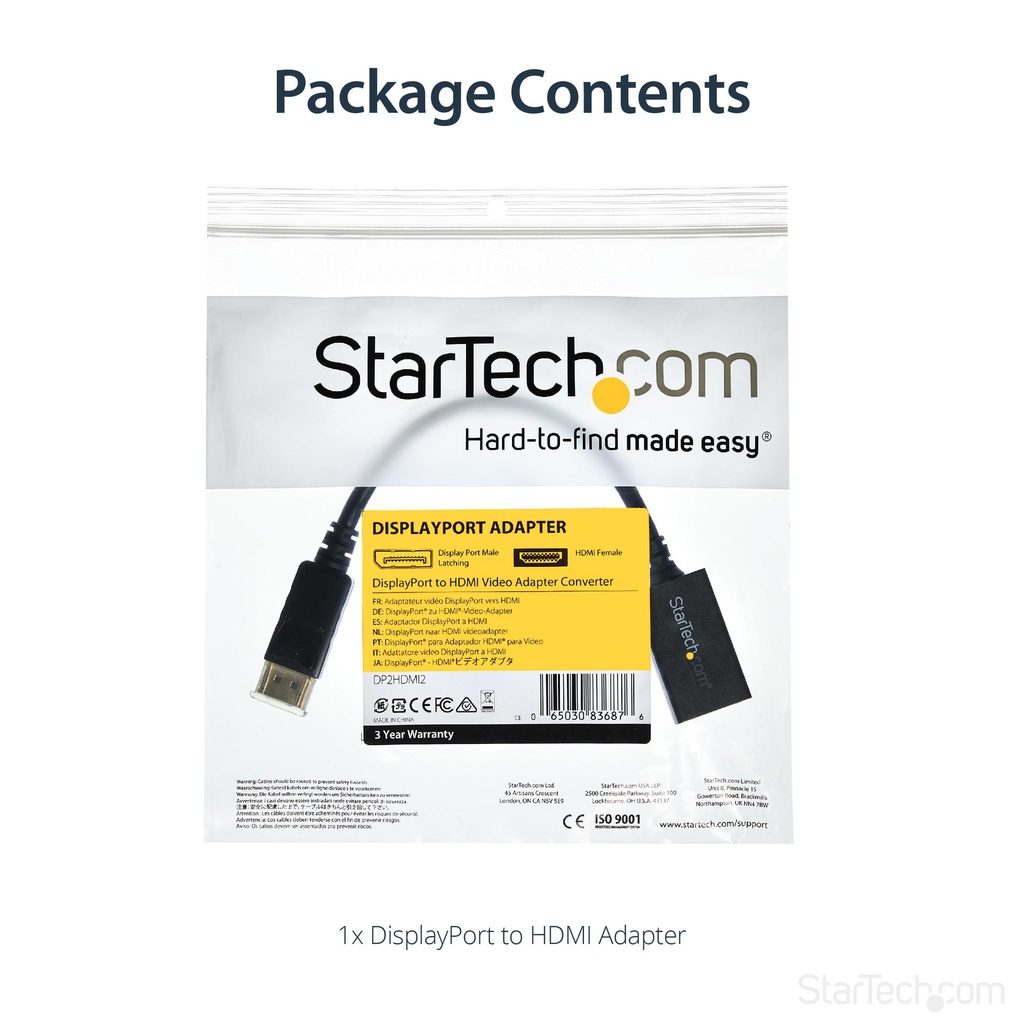 STARTECH.COM DP2HDMI2