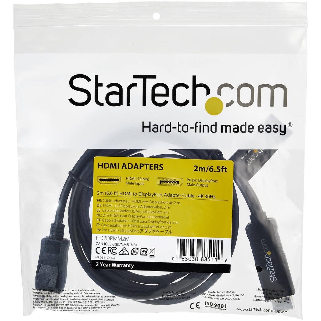 StarTech.com HD2DPMM2M