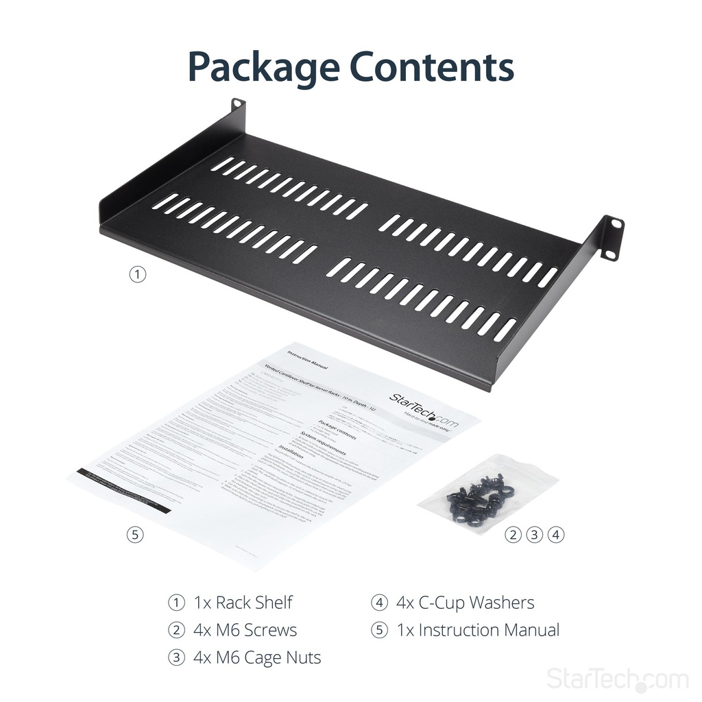 STARTECH.COM CABSHELFV1U