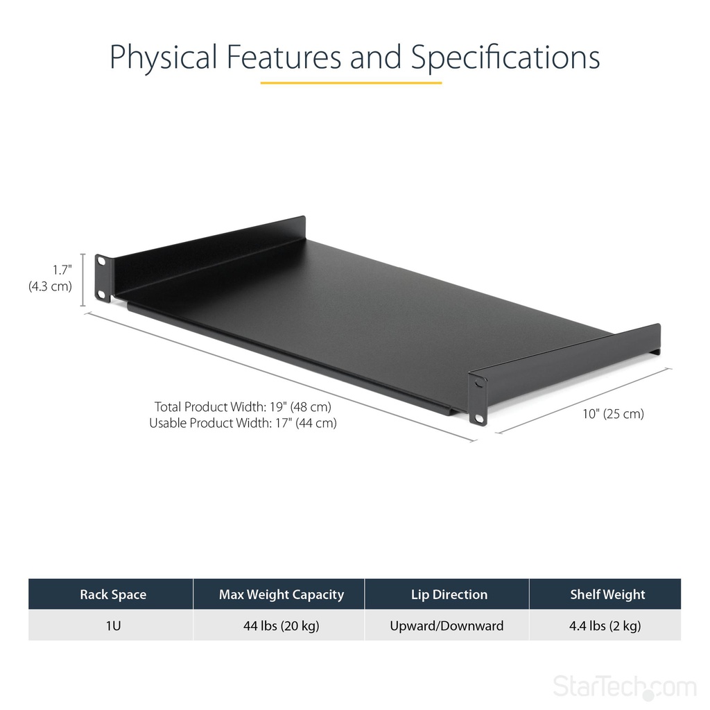 STARTECH.COM CABSHELF1U10