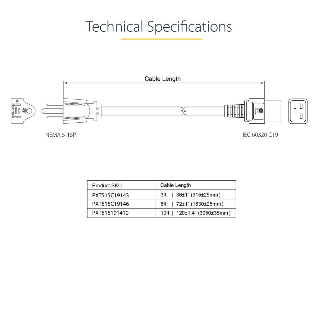 STARTECH.COM PXT515C19146