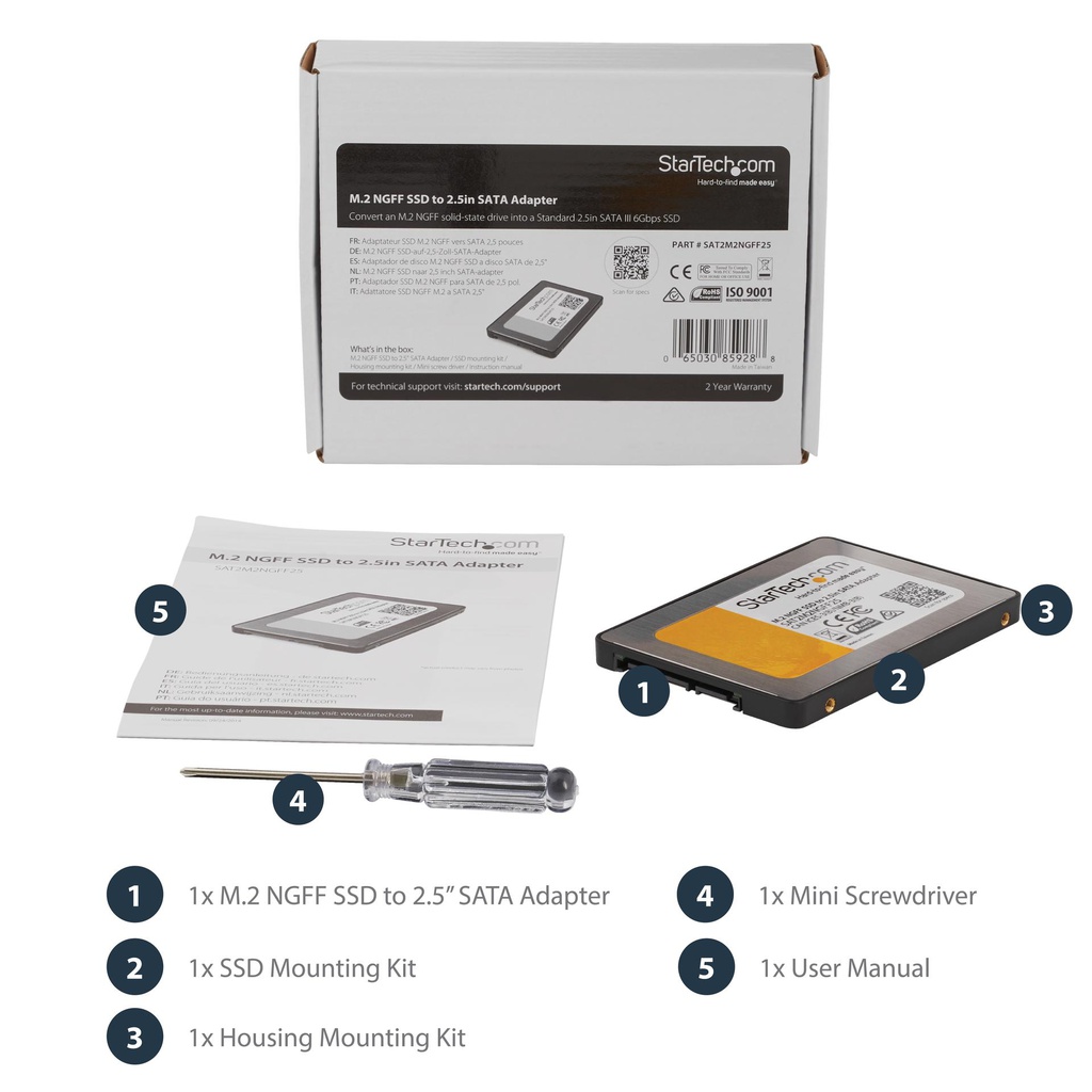 STARTECH.COM SAT2M2NGFF25