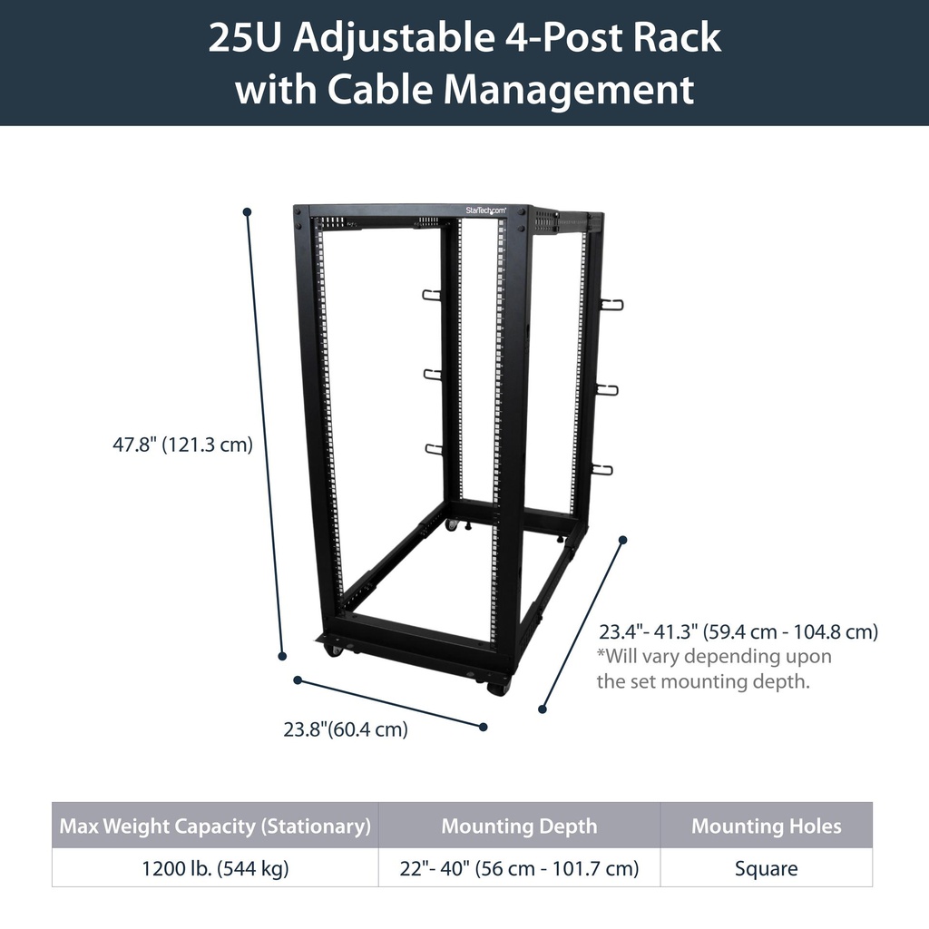 STARTECH.COM 4POSTRACK25U