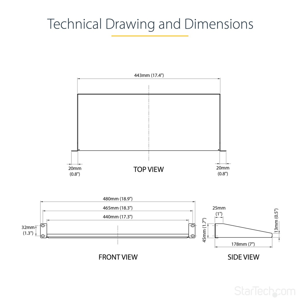 STARTECH.COM CABSHELF1U