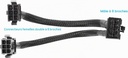 Câble d'alimentation double 6 broches femelle vers 8 broches mâle GPU pour conversion d'alimentation de carte graphique dans les ordinateurs de bureau – 22,5 cm / 8.8 in/8,8 po