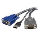 StarTech.com Câble KVM ultrafin 2 en 1 USB VGA -1,8 m (SVUSBVGA6)