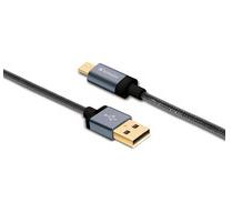 Verbatim Sync &amp; Charge microUSB Cable – 47 in. Braided Black (99219)