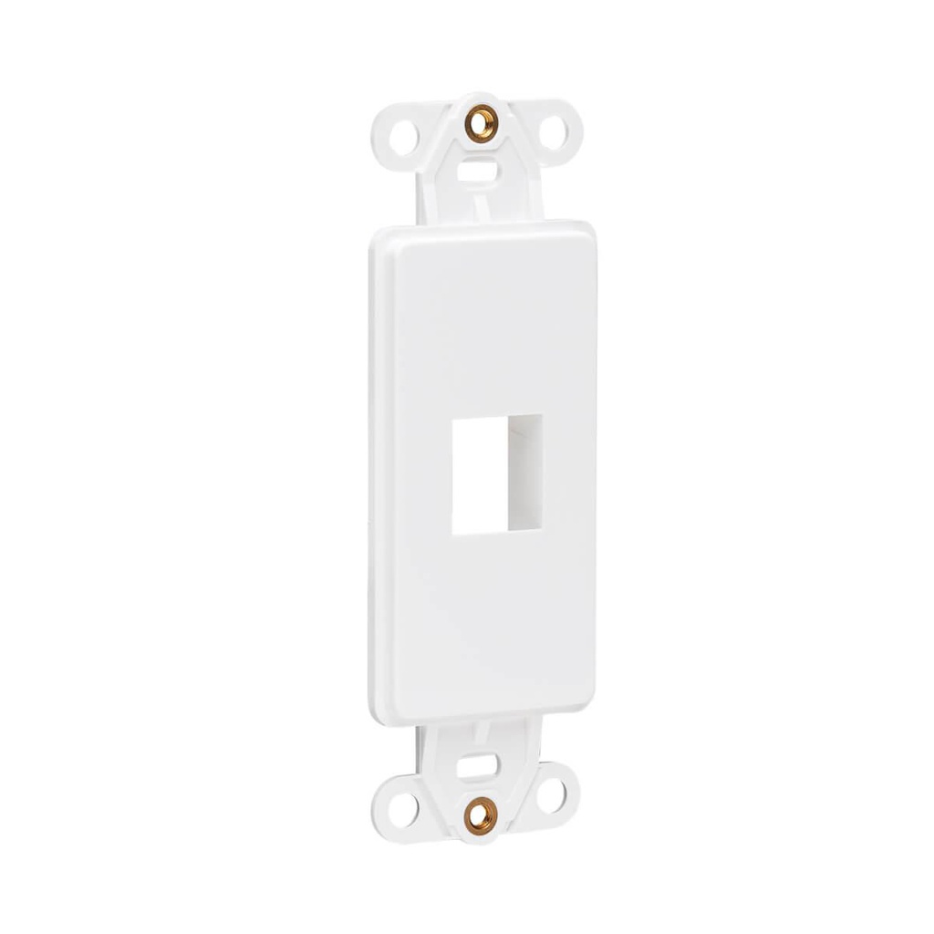 Tripp Lite Center Plate Insert, Decora Style - Vertical, 1 Port (N042D-001V-WH)