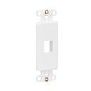 Tripp Lite Center Plate Insert, Decora Style - Vertical, 1 Port (N042D-001V-WH)