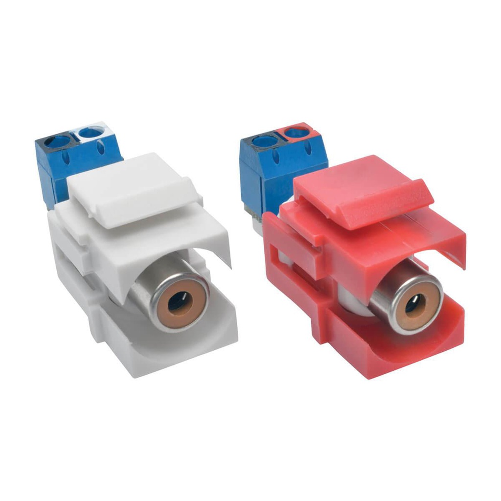 Tripp Lite RCA Femelle Audio vers Borne à Vis Keystone Jack Kit, Rouge/Blanc