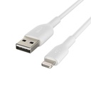 Belkin Lightning/USB-A, 2m, Blanc (CAA001BT2MWH)