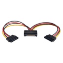 Tripp Lite 15-Pin SATA Power Y Cable - M/2xF, 18 AWG, 6-in. (15.24 cm)
