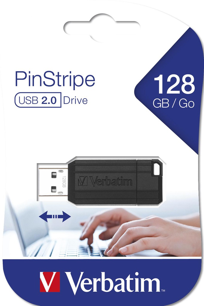 Verbatim PinStripe USB Drive 128GB (49071)