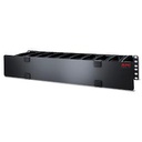 APC AR8603A, Cable management panel, Black, 2U, TAA, REACH, 483 mm, 16.6 cm