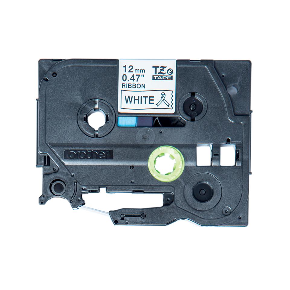 Brother Genuine Ribbon Tape Cassette – Black on White, 12mm wide (TZER231)