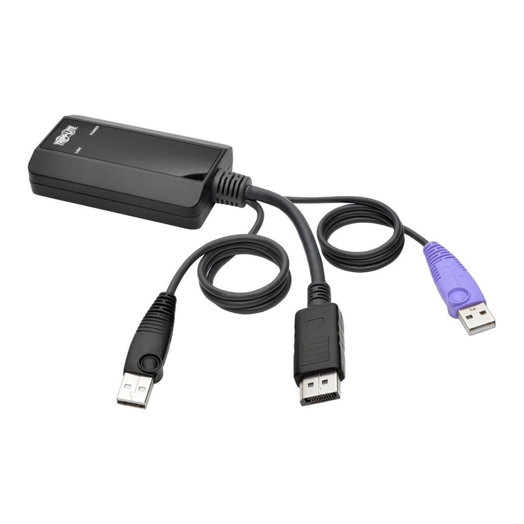 Tripp Lite B055-001-UDP, Noir, Violet, RJ-45, USB A, Mâle, Femelle, Taïwan