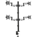 Tripp Lite Quad-Monitor Flex-Arm Desktop Clamp for 13” to 27” Displays