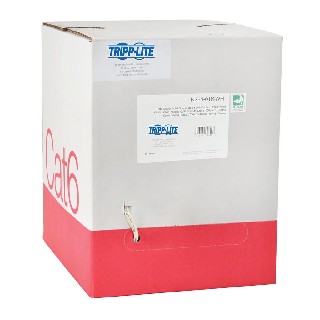 Tripp Lite N224-01K-WH, 304,8 m, Cat6, U/UTP (UTP)