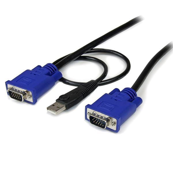 StarTech.com 15 ft 2-in-1 Ultra Thin USB KVM Cable (SVECONUS15)