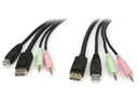 StarTech.com 6ft 4-in-1 USB DisplayPort KVM Switch Cable w/ Audio &amp; Microphone