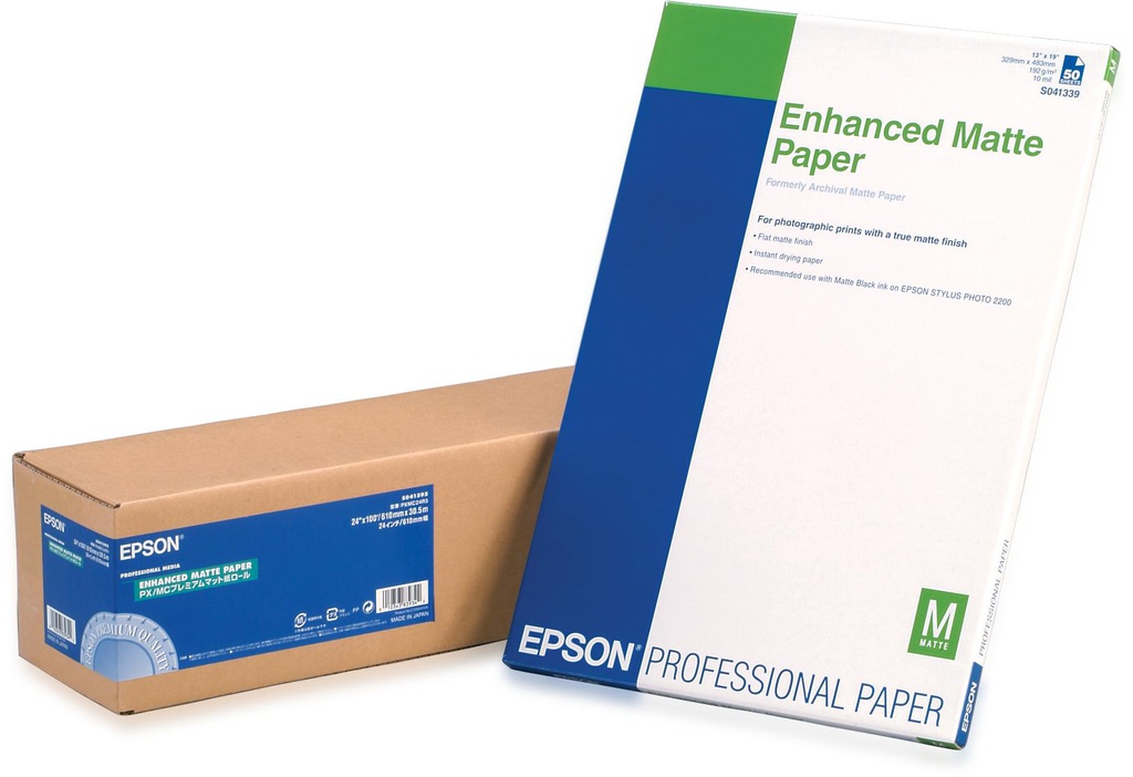Epson Enhanced Matte Paper, 24" x 30,5 m, 189g/m² (S041595)