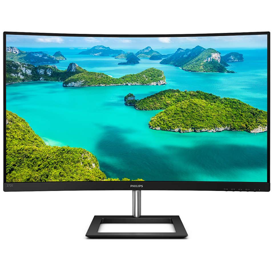 Philips E Line 27&quot; (68.6 cm) Full HD Curved LCD monitor (272E1CA)
