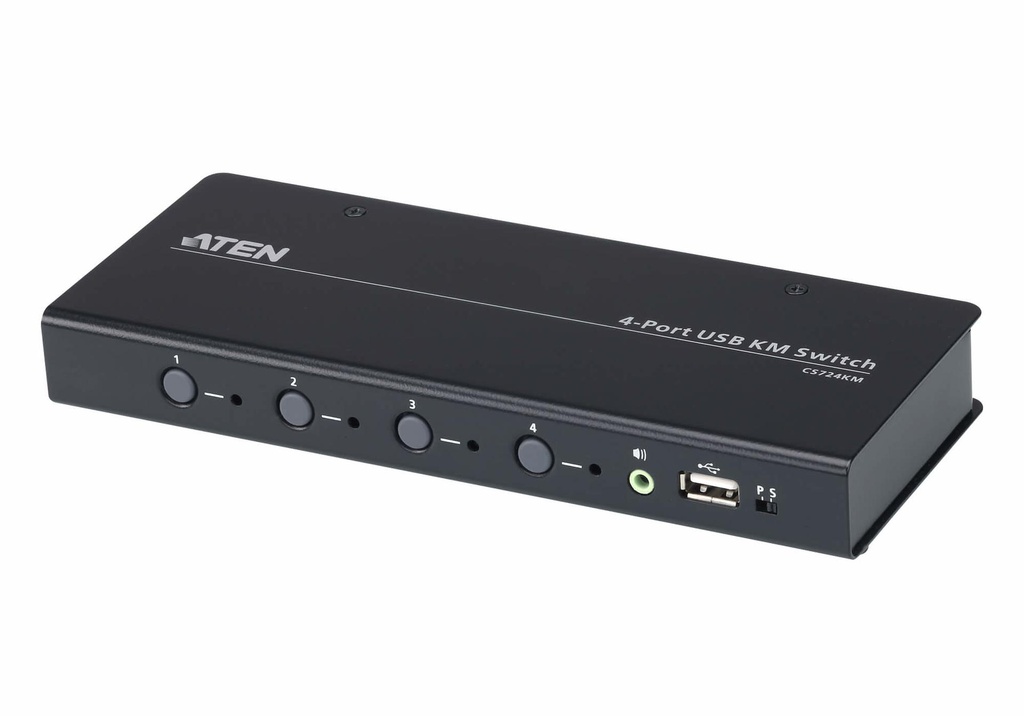 ATEN Commutateur KM sans limite USB à 4 ports (câbles inclus) (CS724KM)