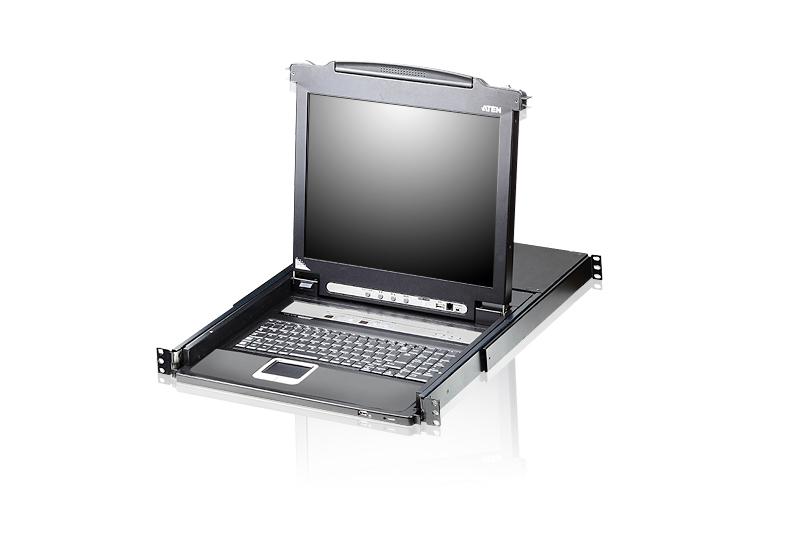 ATEN PS/2, USB, VGA, 17&quot; TFT-LCD, 1280 x 1024px @ 75Hz, 1-255s, 13.47kg