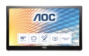 AOC 59 Series E1659FWU, 39,6 cm (15.6&quot;), 1366 x 768 pixels, LED, 12 ms, Noir