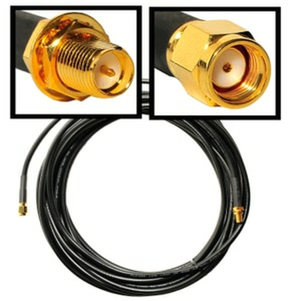 9 Meters RP-SMA to RP-SMA Wireless Antenna Adapter Cable - M/F