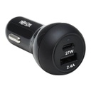 Tripp Lite U280-C02-39W-1B, Auto, Allume-cigare, 2,4 A, Noir