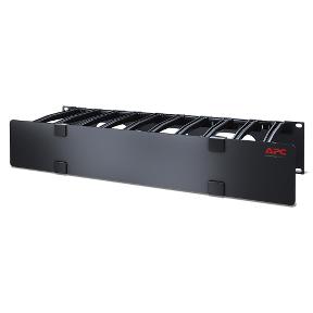 APC Horizontal Cable Manager, 2U x 6&quot; Deep, Single-Sided with Cover (AR8606)