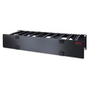 APC AR8606, Panneau de gestion de câbles, Noir, 2U, TAA, REACH, 483 mm, 16,6 cm