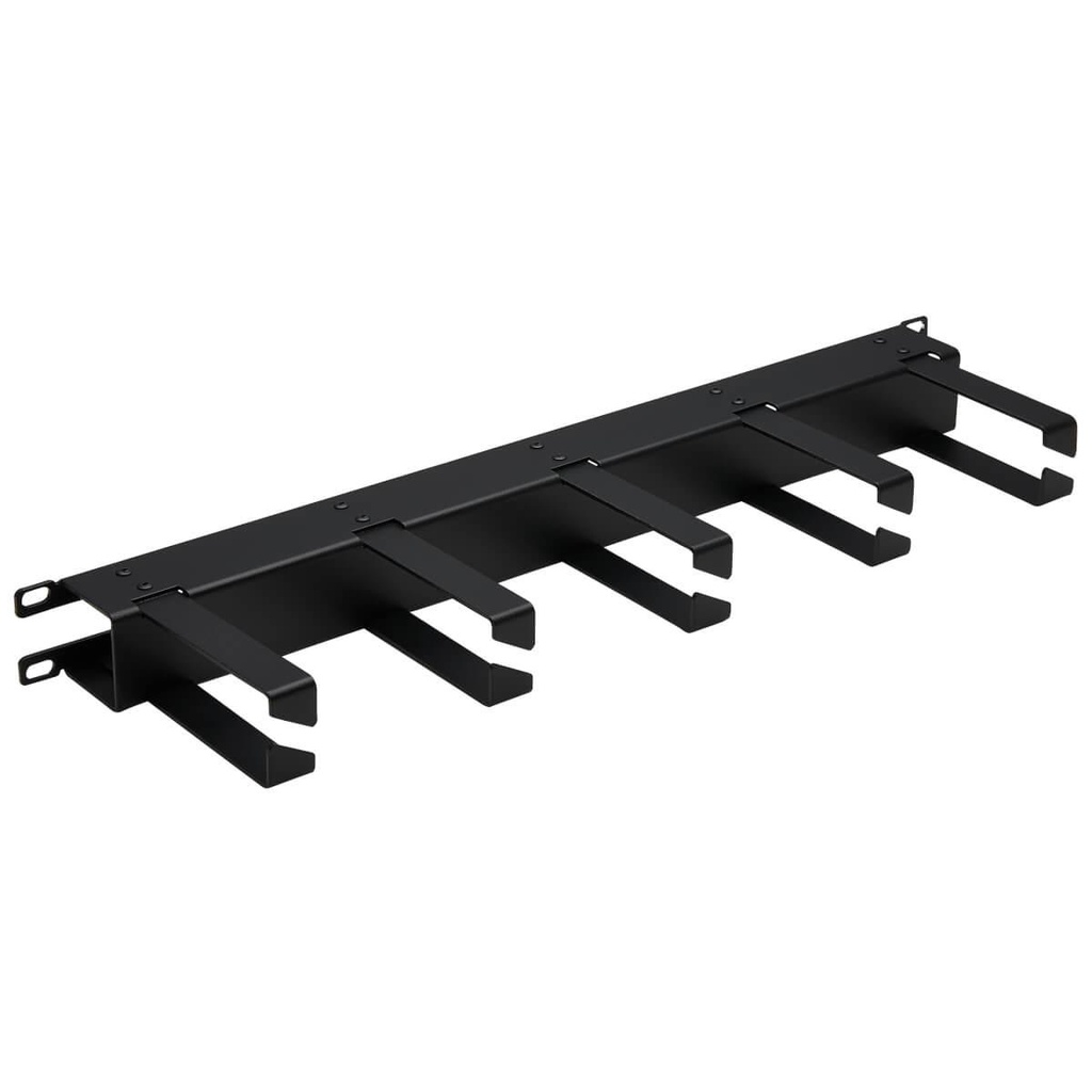 Tripp Lite Gestionnaire de câbles horizontal - Anneaux métalliques, Noir, 1U