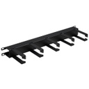 Tripp Lite Horizontal Cable Manager - Metal Rings, Black, 1U (SRCABLERING1UHD)