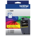 Brother Standard-yield Ink, Yellow, Yields approx. 200 pages (LC401YS)